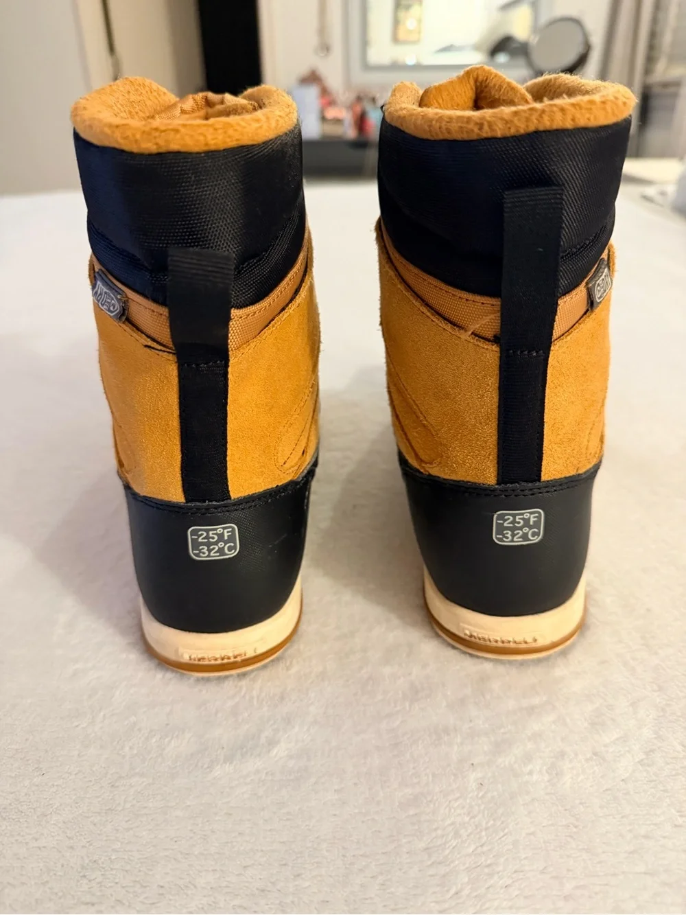 Merrell Kids Black and Mustard Winter Boots